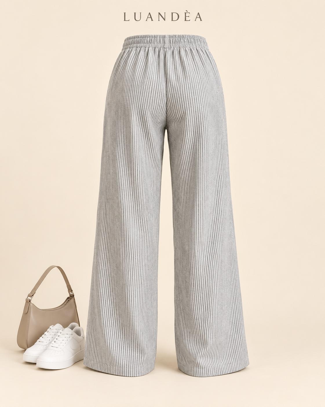 Pantalón Casual de Pierna Ancha con Cordón.