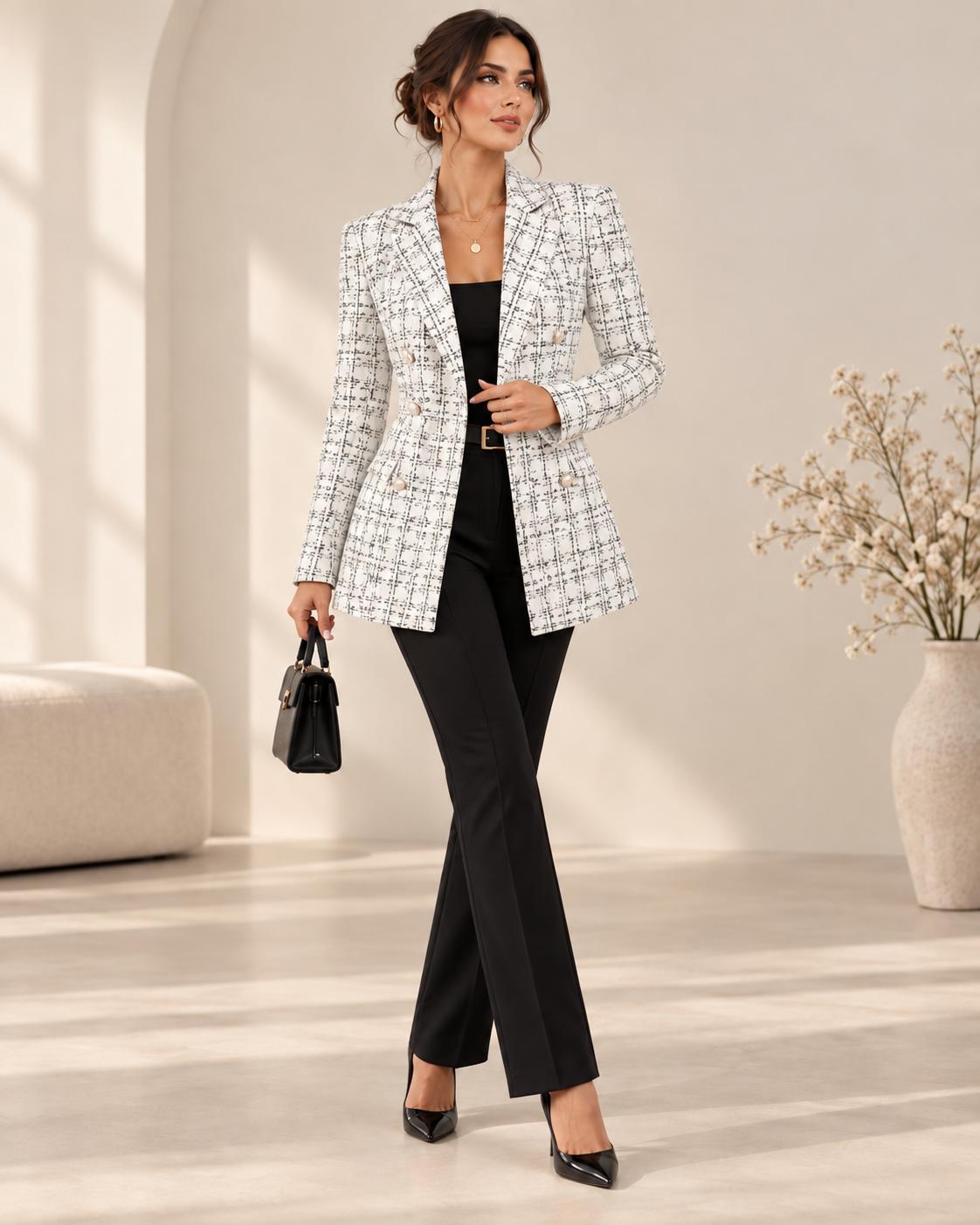 Blazer de Tweed a Cuadros
