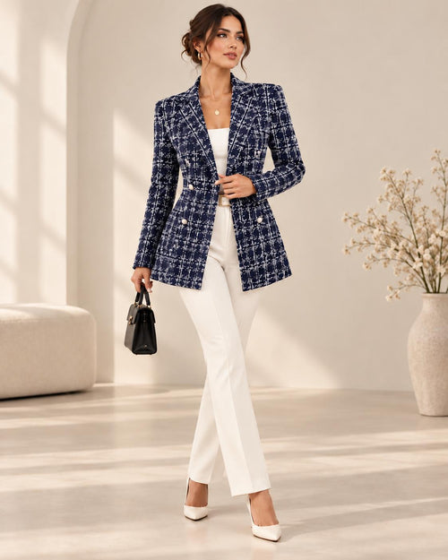 Blazer de Tweed a Cuadros